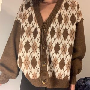 Super Cute Button Up Old School Cardigan